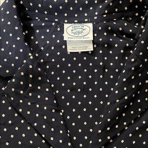Laura Ashley Fitted Navy Floral Dot Blouse